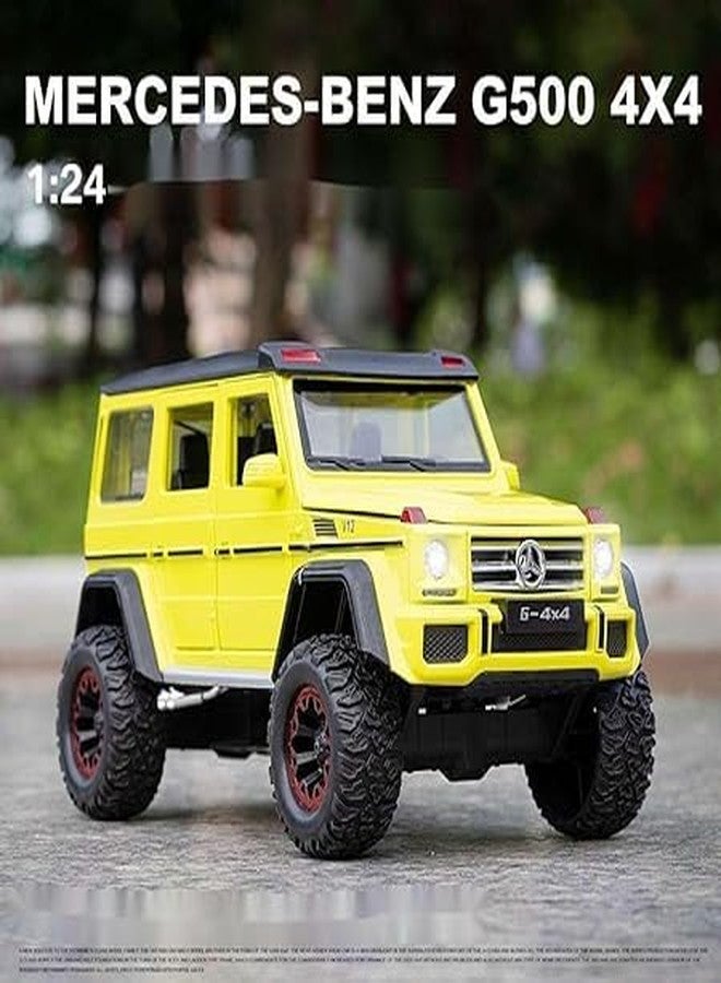 GIZEMY سيارة لعبة مرسيدس AMG G500 4X4 كبيرة الحجم من جيزيمي، بمقياس 1/24، مصنوعة من المعدن المصبوب، تعمل بالسحب للخلف، مزودة بأبواب قابلة للفتح ومؤثرات صوتية وضوئية، هدية مثالية للأطفال - مرسيدس AMG G500 4X4 كبيرة الحجم بمقياس 1:24 - متعددة الألوان - Image 3